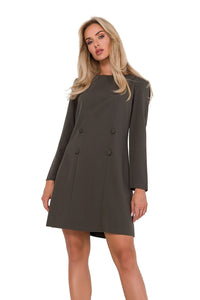 Chic Long Sleeve Trapeze Dress