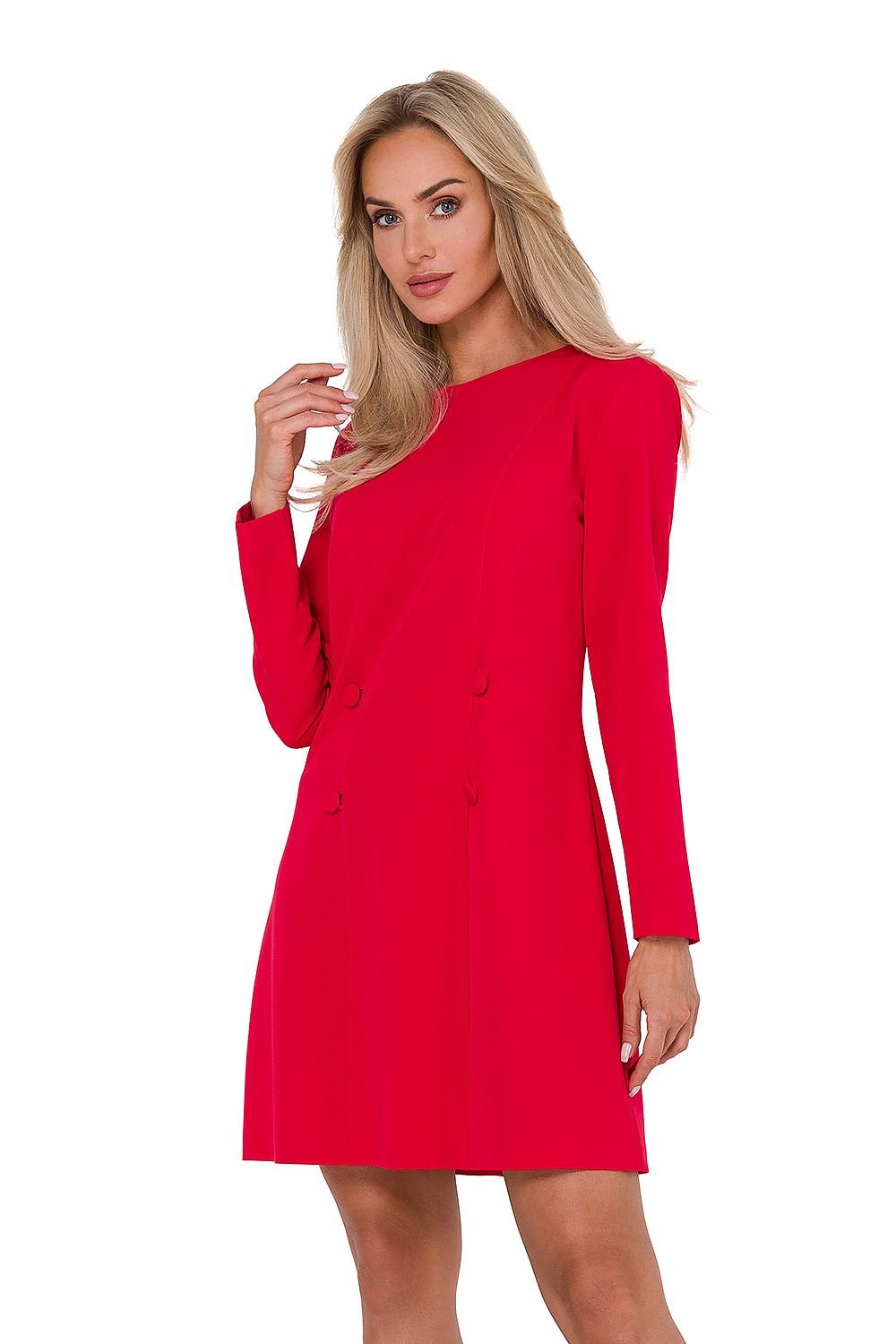 Chic Long Sleeve Trapeze Dress