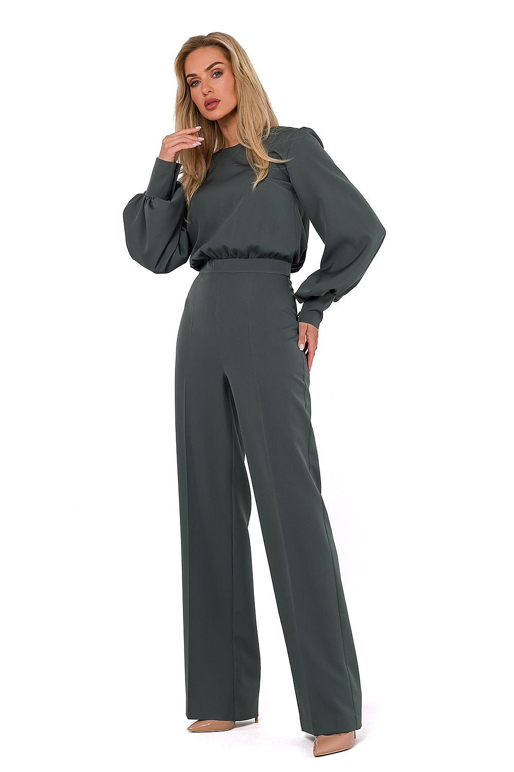 Chic Halter Neck Tailored Jumpsuit