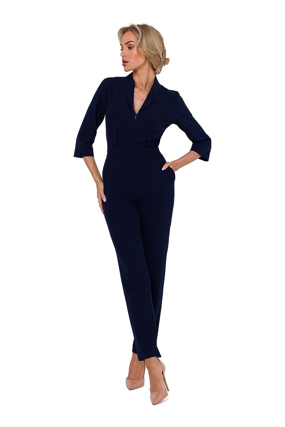 Tailored 3/4 Sleeve Jumpsuit