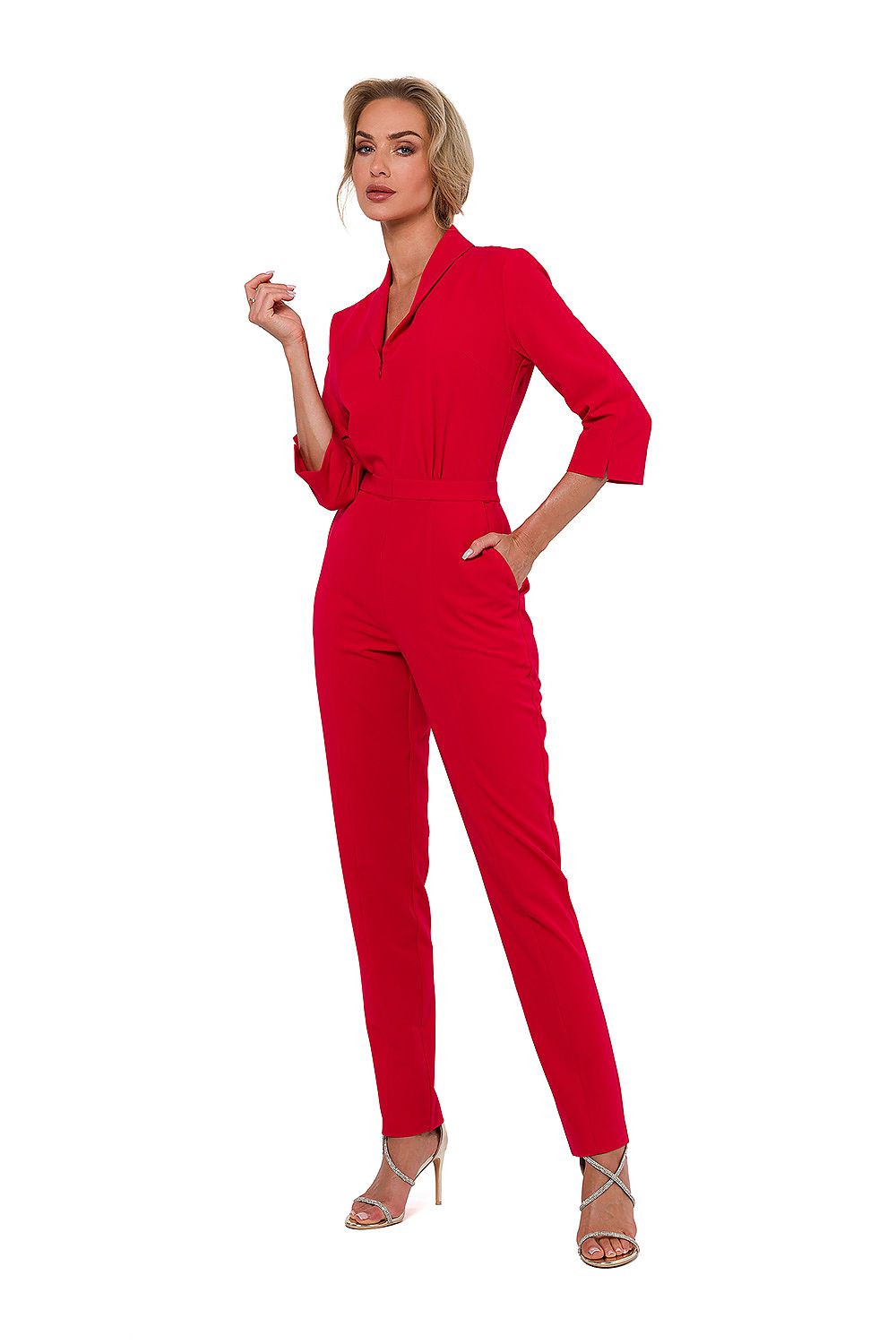 Tailored 3/4 Sleeve Jumpsuit