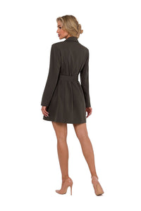 Chic Belted Jacket Dress