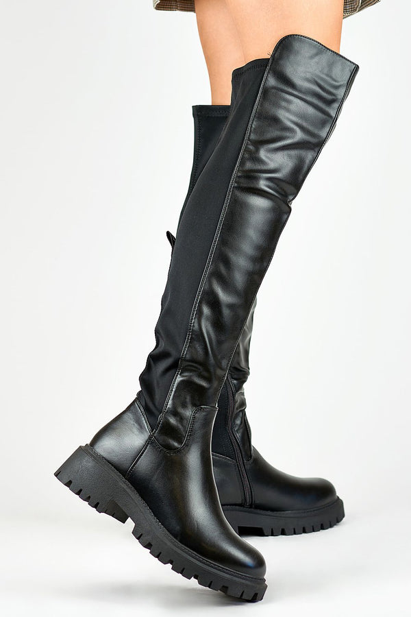 Madeline Leather Knee-High Boots