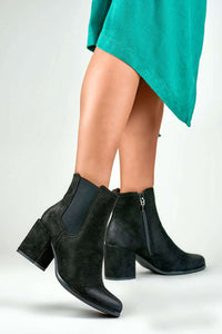 Amelia Almond Heeled Boots