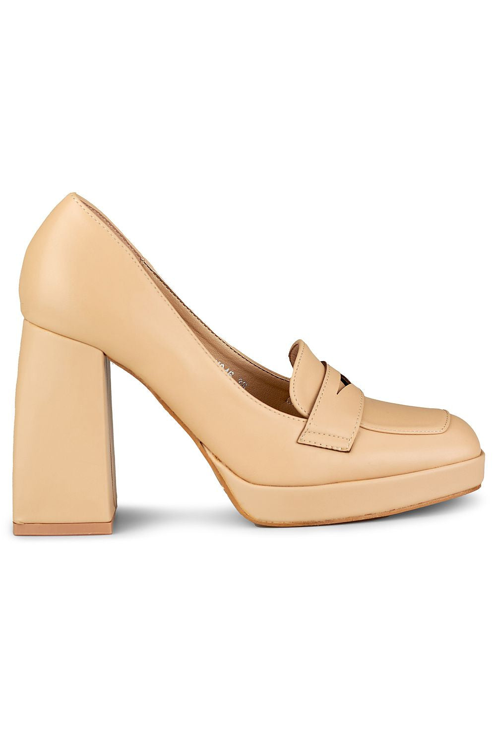 Comfortable Eco Leather Block Heel Pumps