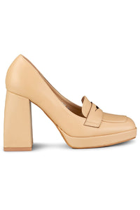 Comfortable Eco Leather Block Heel Pumps