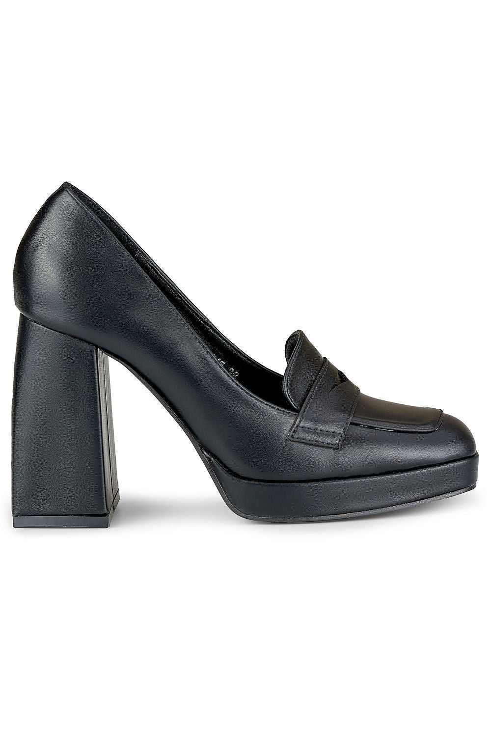 Comfortable Eco Leather Block Heel Pumps