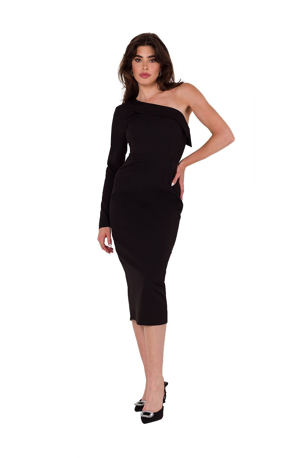 Innovative Fabric Evening Dress with One Shoulder Design - Michelle & Kenza Co.