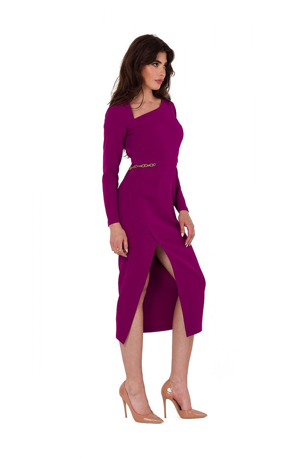 Sophisticated Asymmetrical Midi Dress