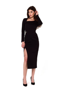 Asymmetrical Elegant Midi Dress