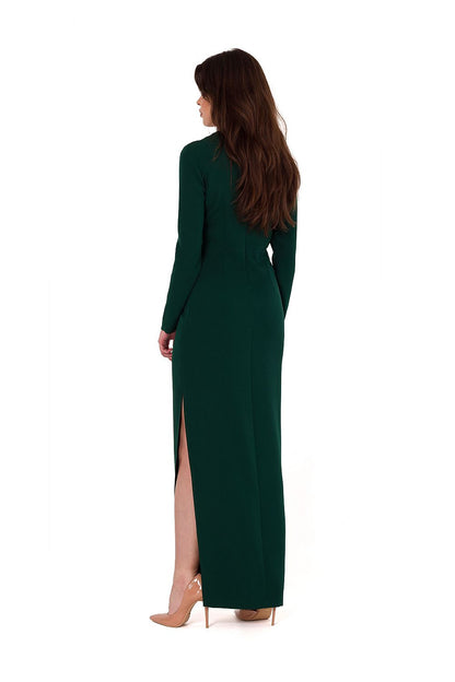 Spandex Evening Dress with Asymmetrical Cutout - Michelle & Kenza Co.