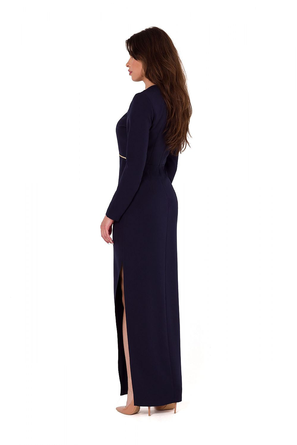 Spandex Evening Dress with Asymmetrical Cutout - Michelle & Kenza Co.