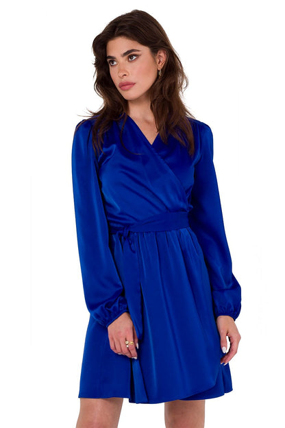 Satin Dress with Envelope Cut - Michelle & Kenza Co.