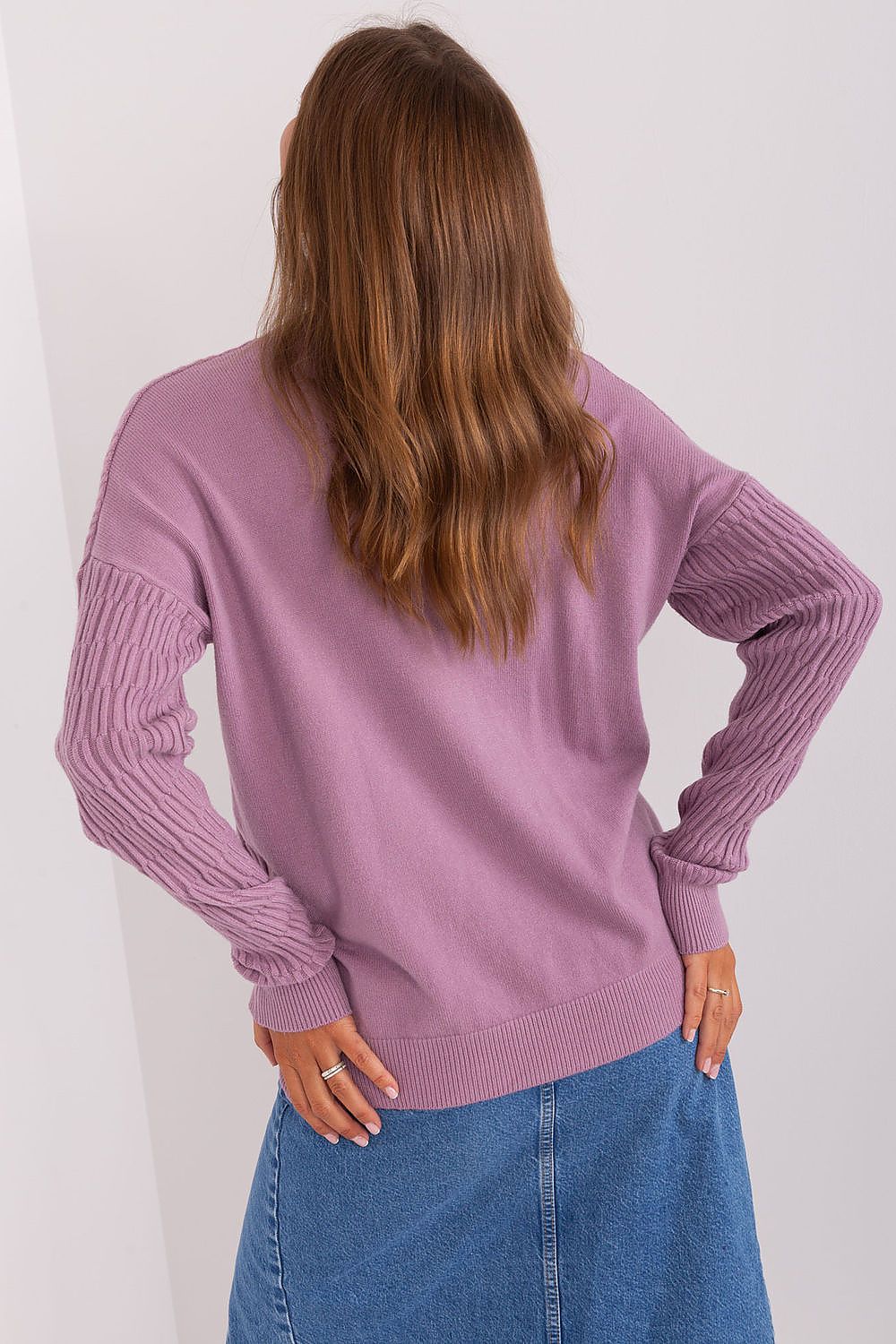 Viscose Jumper with Variegated Texture - Michelle & Kenza Co.