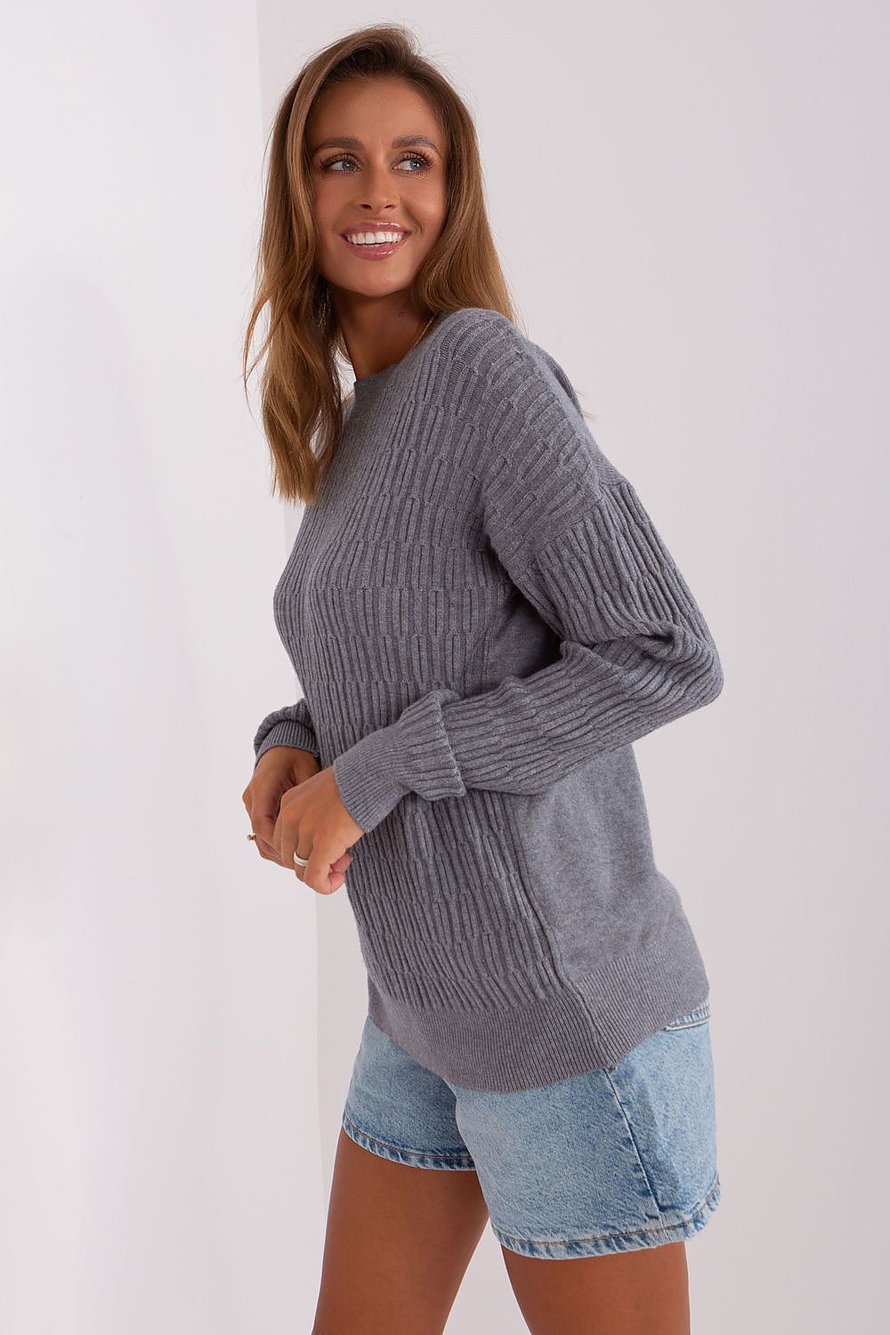 Chic Variegated Texture Jumper