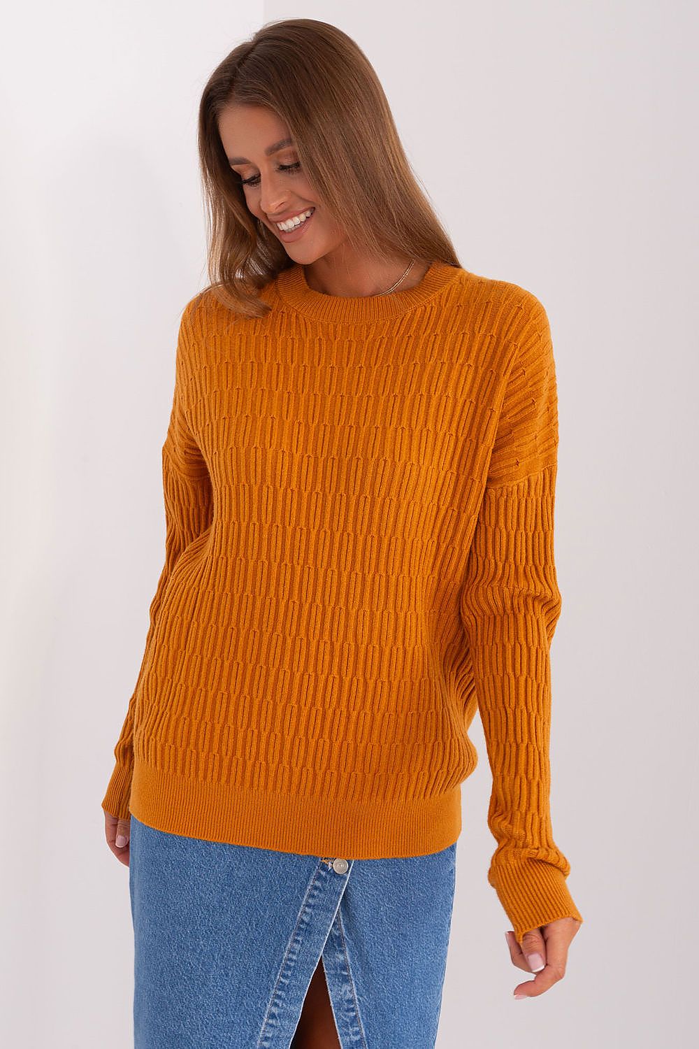 Chic Variegated Texture Jumper