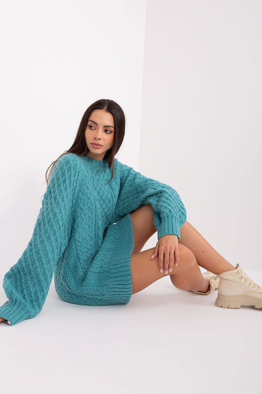 Acrylic Long Sweater with Variegated Texture - Michelle & Kenza Co.