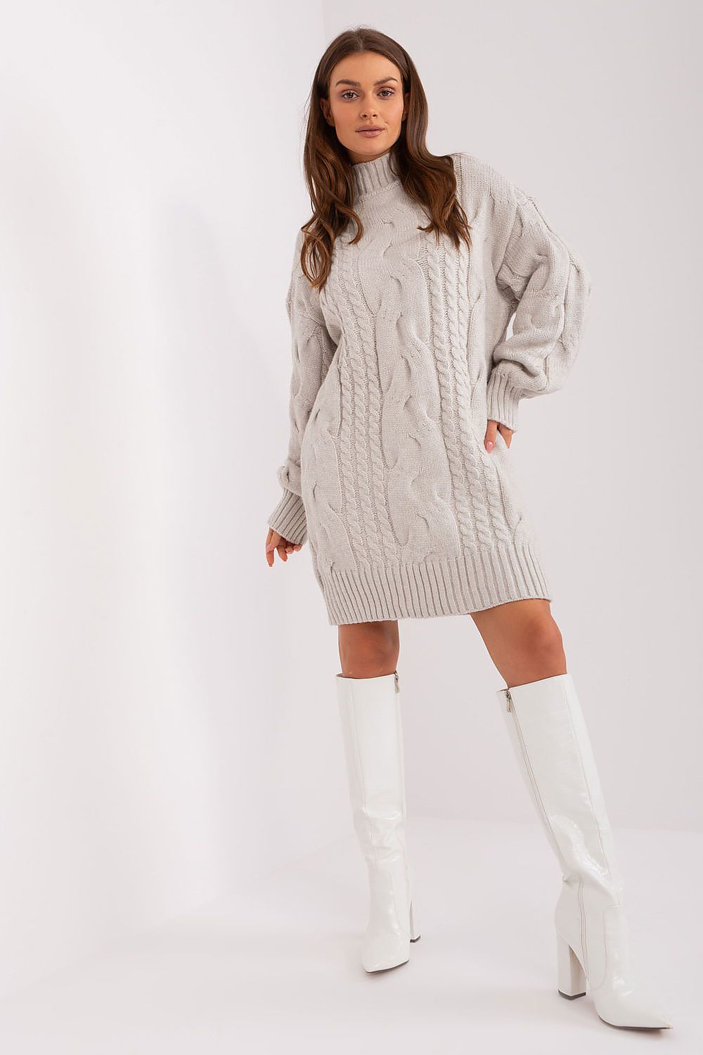 Oversized Turtleneck Jumper Dress