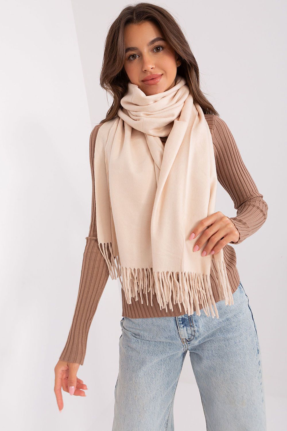 Soft Scarf with Decorative Tassels - Michelle & Kenza Co.