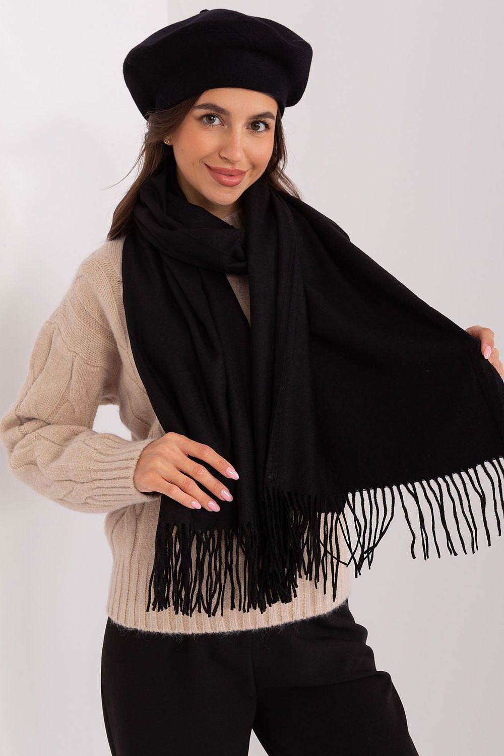 Soft Scarf with Decorative Tassels - Michelle & Kenza Co.