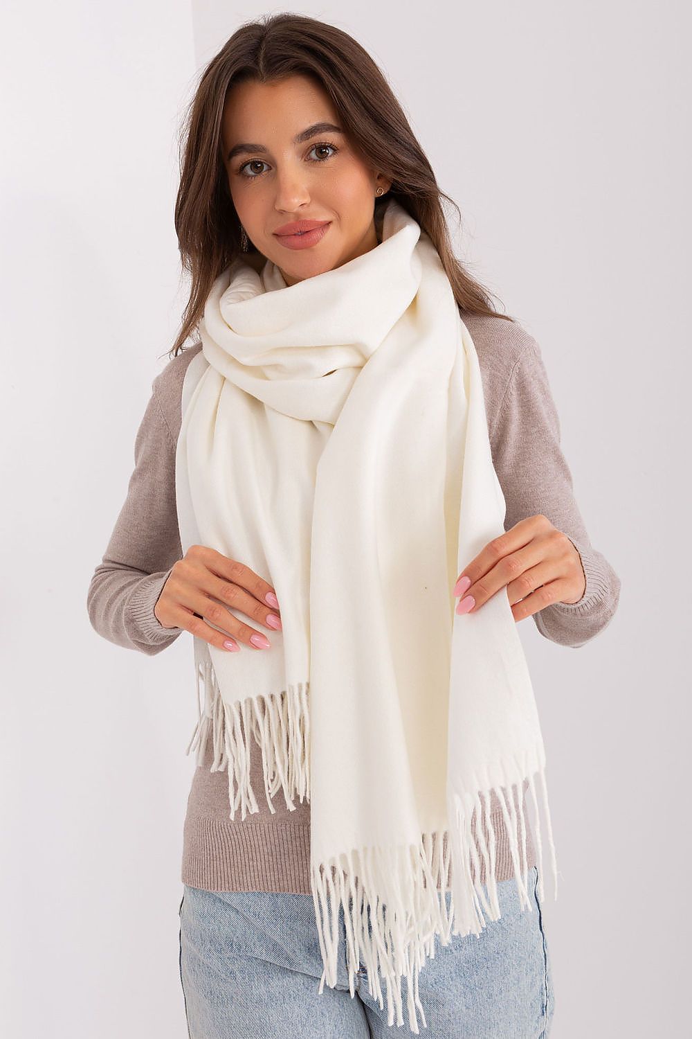 Chic Long Scarf - Tasselled