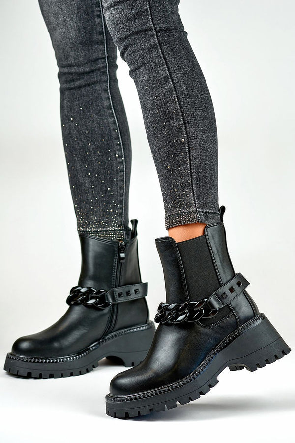 Eco Leather Platform Boots