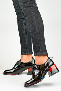 Elegant Shiny Patent Half-Boots