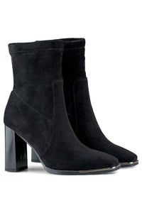 Elegant Eco Suede Heel Boots