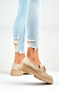 Stylish Chain-Embellished Platform Slip-Ons