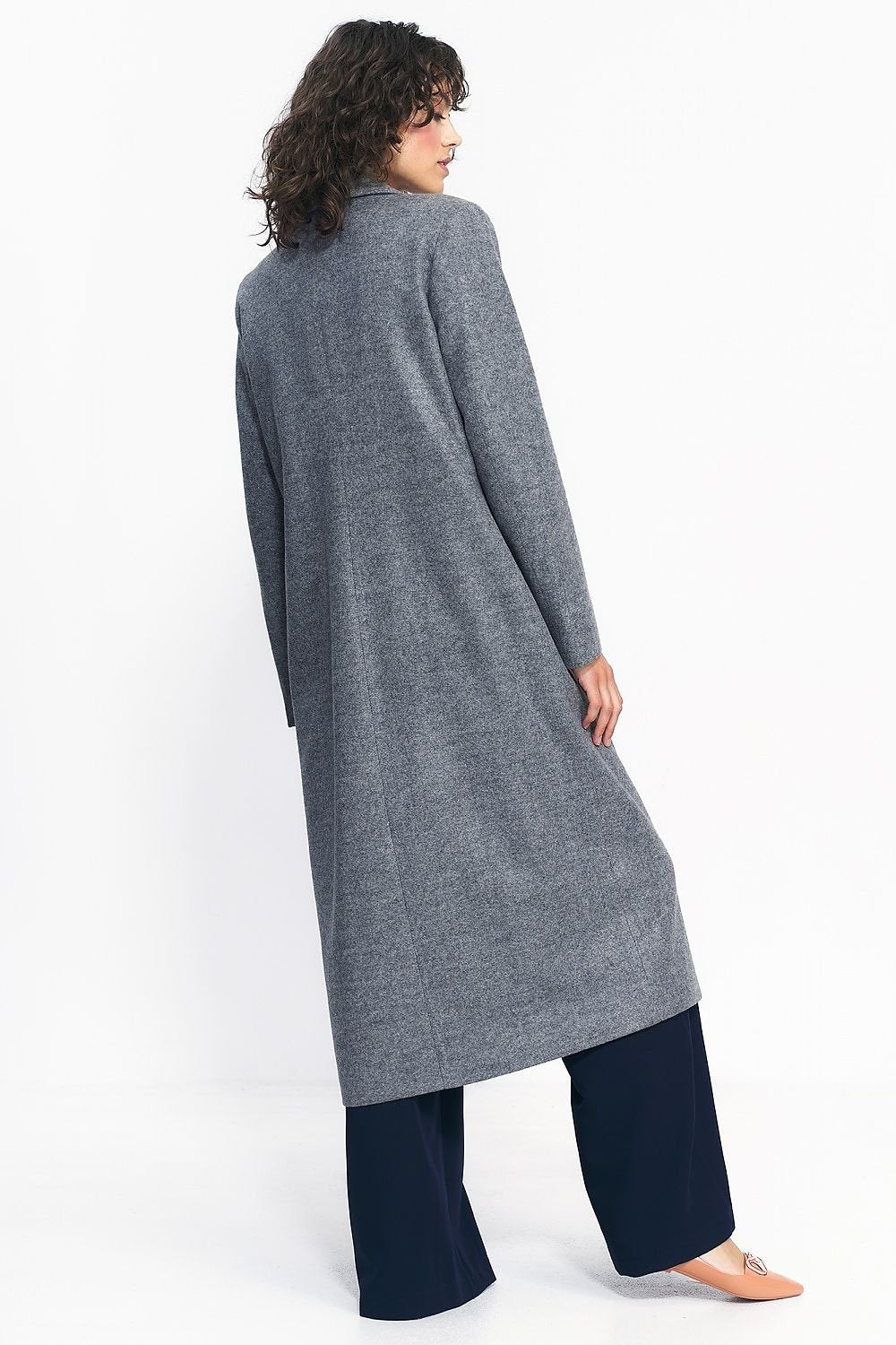 Oversized Coat with Double-Breasted Fastening - Michelle & Kenza Co.