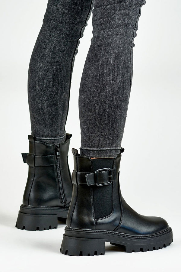 Eco-Fur Lined Heeled Boots