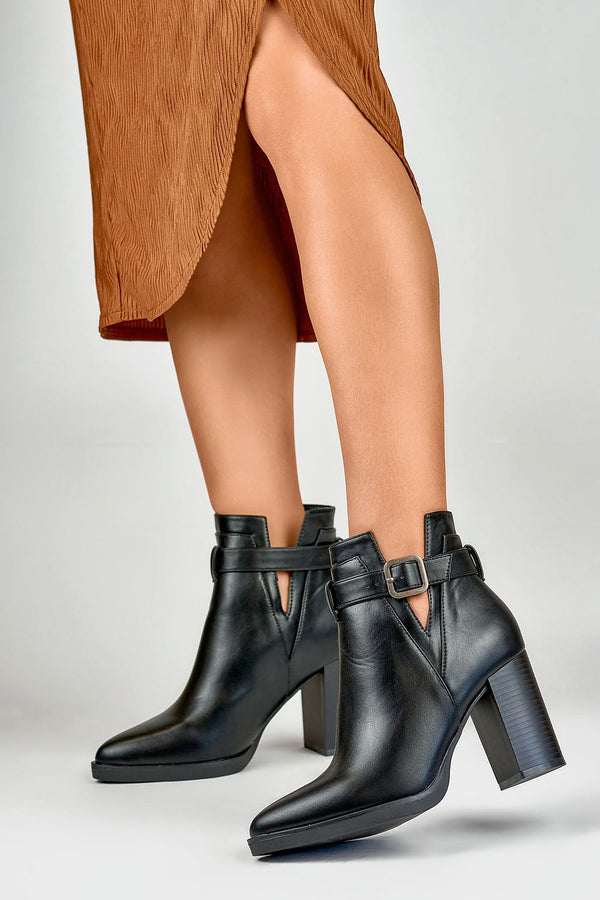 Elegant Eco-Leather Pointed Toe Boots