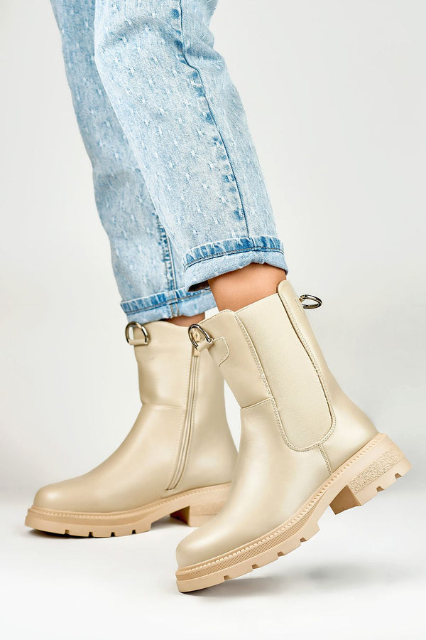 Weatherproof Organic Leather Ankle Boots