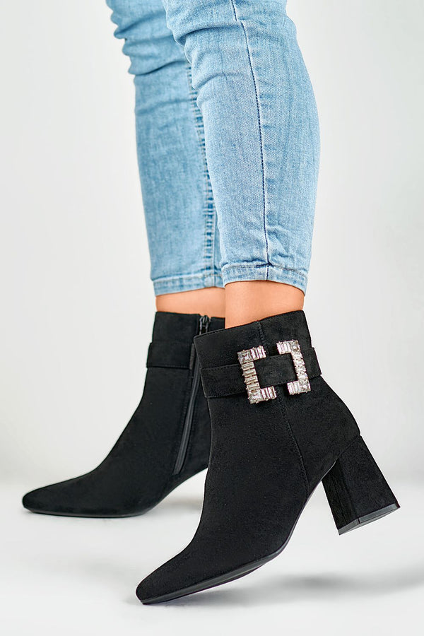 Elegant Eco-Suede Heeled Boots