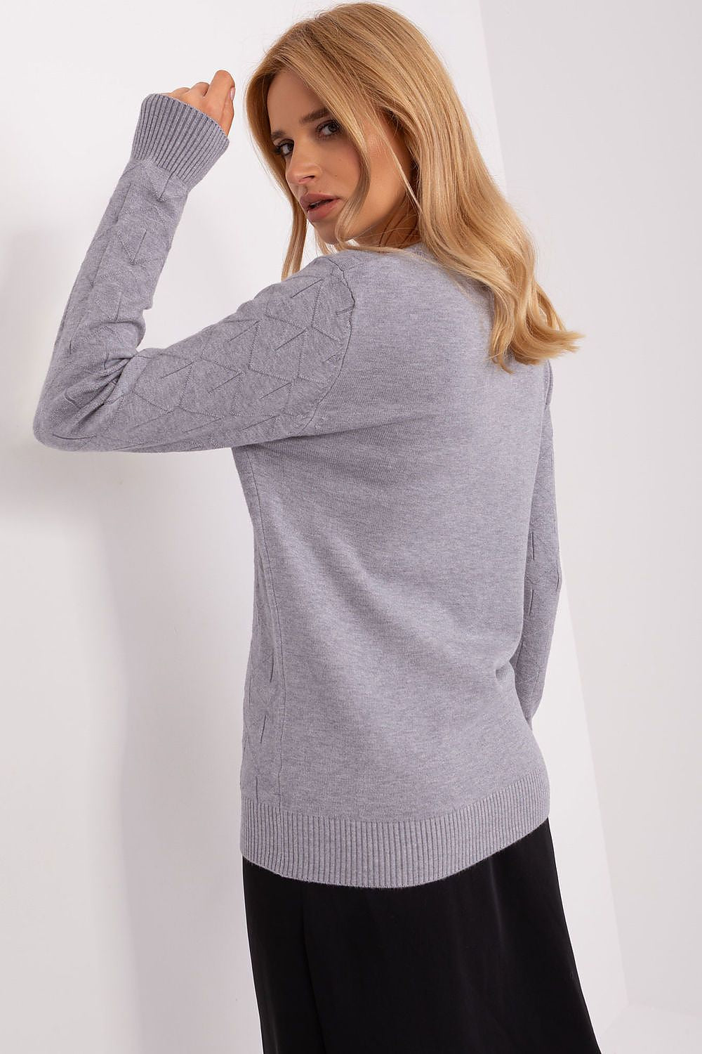 Cotton Sweater with Varied Texture - Michelle & Kenza Co.