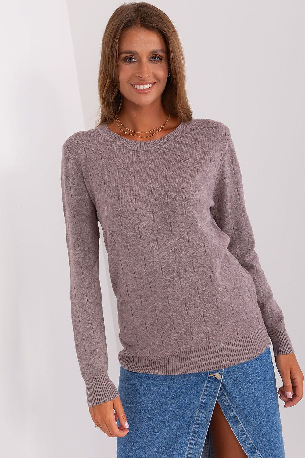 Cotton Sweater with Varied Texture - Michelle & Kenza Co.