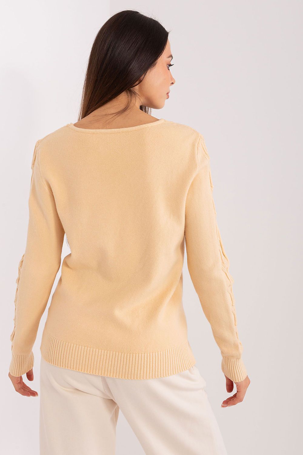 Cotton Sweater with Variegated Texture - Michelle & Kenza Co.