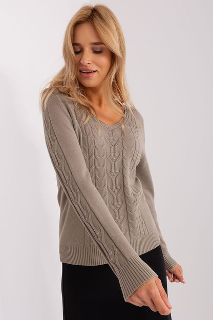 Cotton Sweater with Variegated Texture - Michelle & Kenza Co.