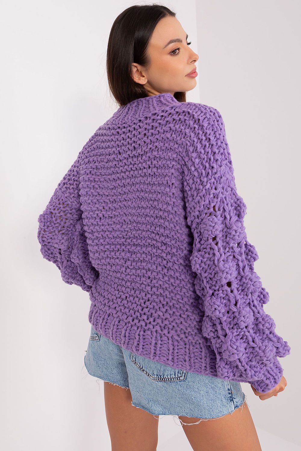 Thick Knit Jumper with Puffed Sleeves - Michelle & Kenza Co.