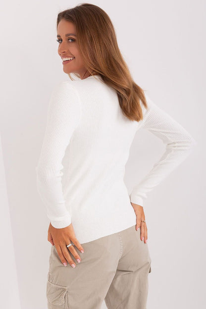 Ribbed V-Neck Jumper