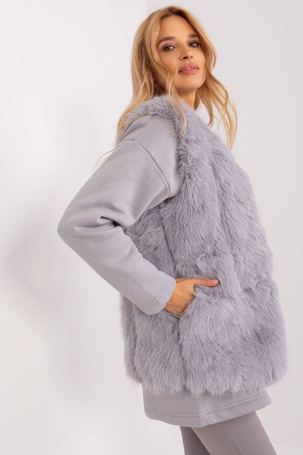 Soft Fur Gilet with Practical Pockets - Michelle & Kenza Co.