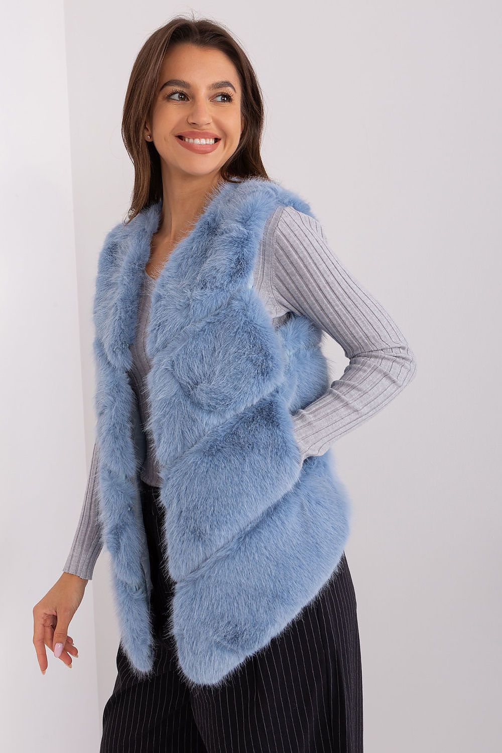 Faux Fur Gilet with Practical Pockets - Michelle & Kenza Co.