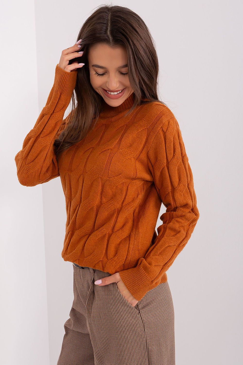 Cotton Jumper with Turtleneck - Michelle & Kenza Co.