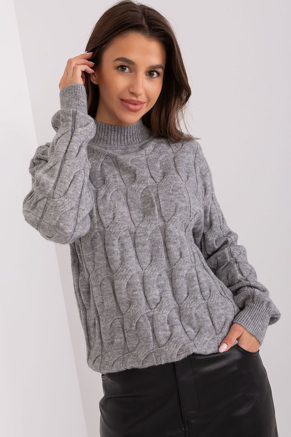 Cotton Jumper with Turtleneck - Michelle & Kenza Co.