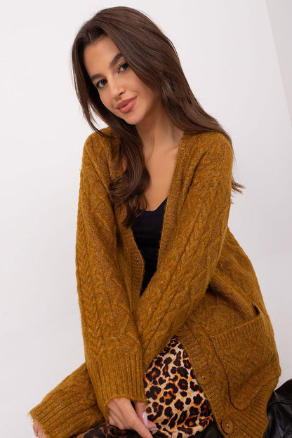 Elegant V-Neck Button Cardigan