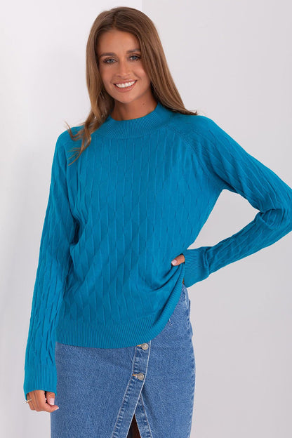 Cotton Blend Jumper with Variegated Texture - Michelle & Kenza Co.