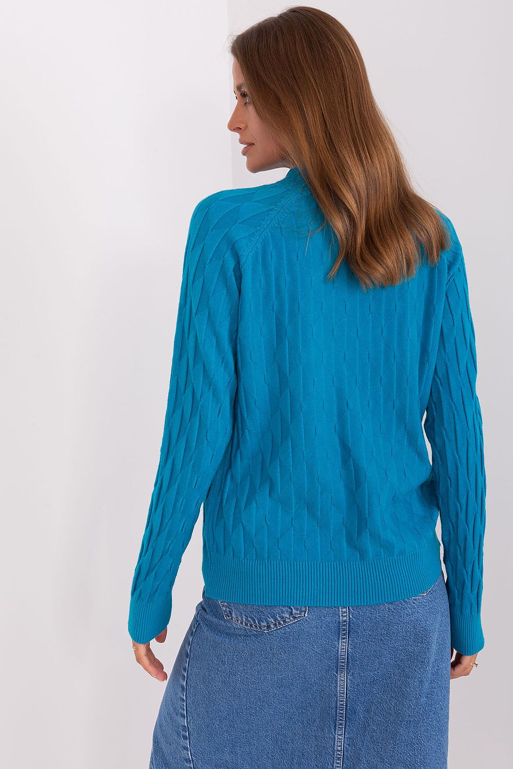 Cotton Blend Jumper with Variegated Texture - Michelle & Kenza Co.