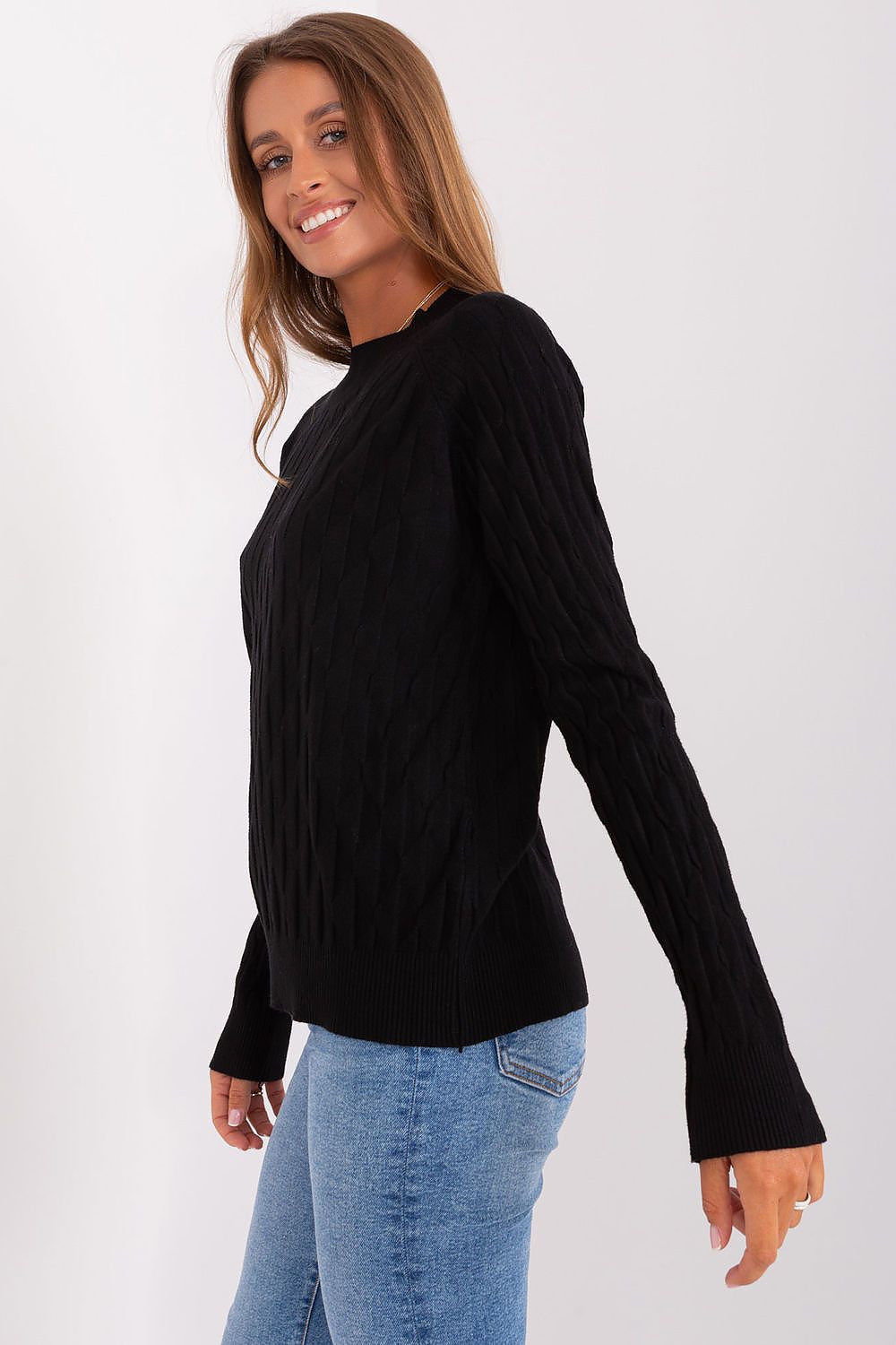 Variegated Texture Casual Women's Jumper