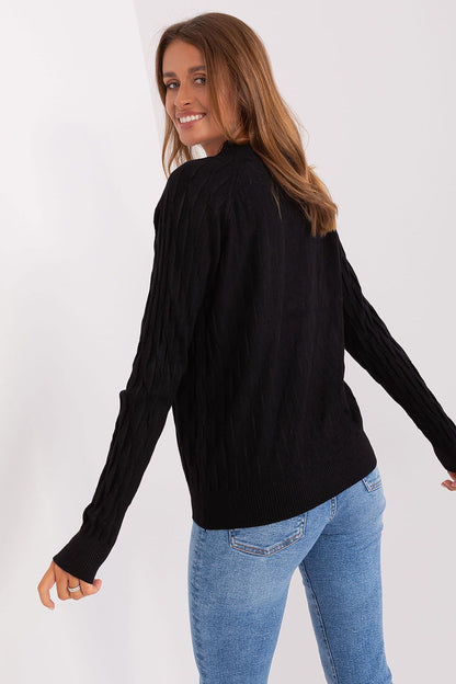 Variegated Texture Casual Women's Jumper