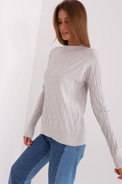 Variegated Texture Casual Women's Jumper